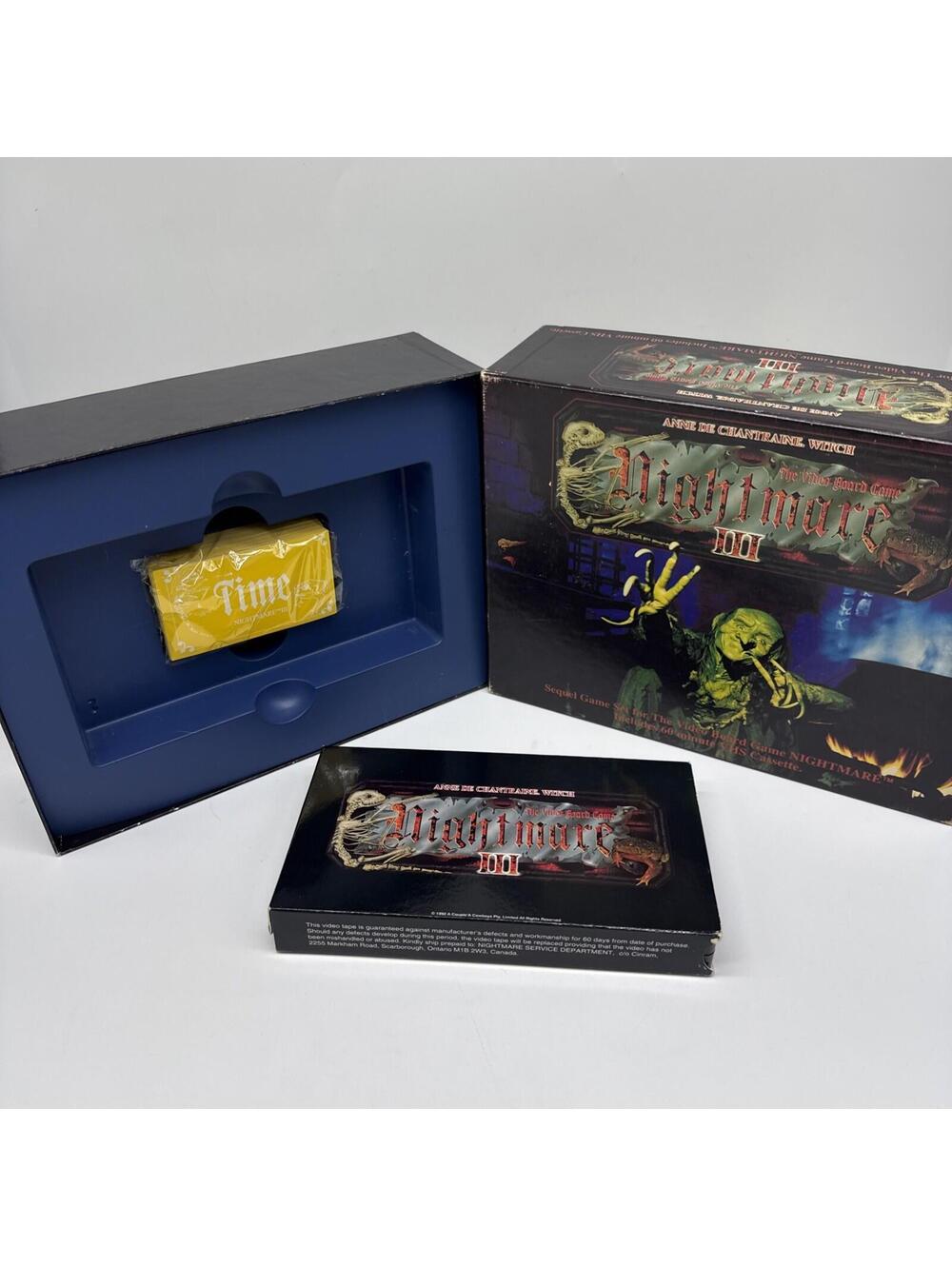 Nightmare III 3 Video Board Game 1992  Cards &  VHS Tape